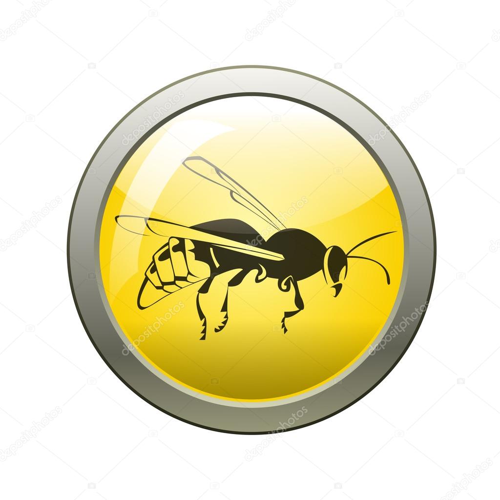 bee icon and button