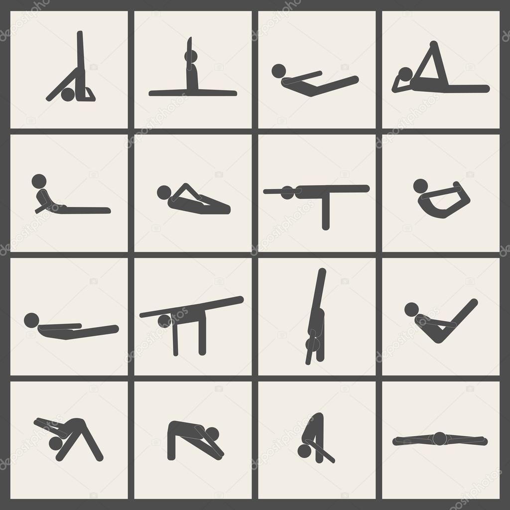 yoga stick man set