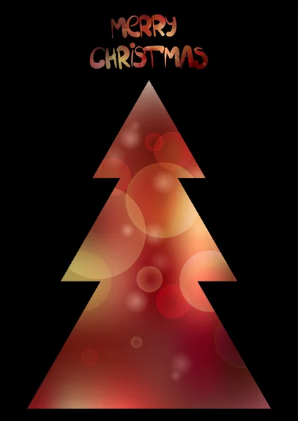 模糊闪闪发光圣诞树 — 图库矢量图片