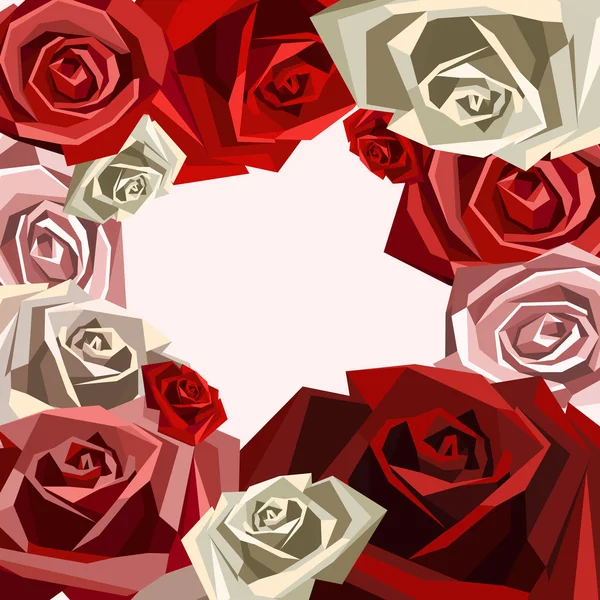 Rosas polivinosas bajas — Vector de stock