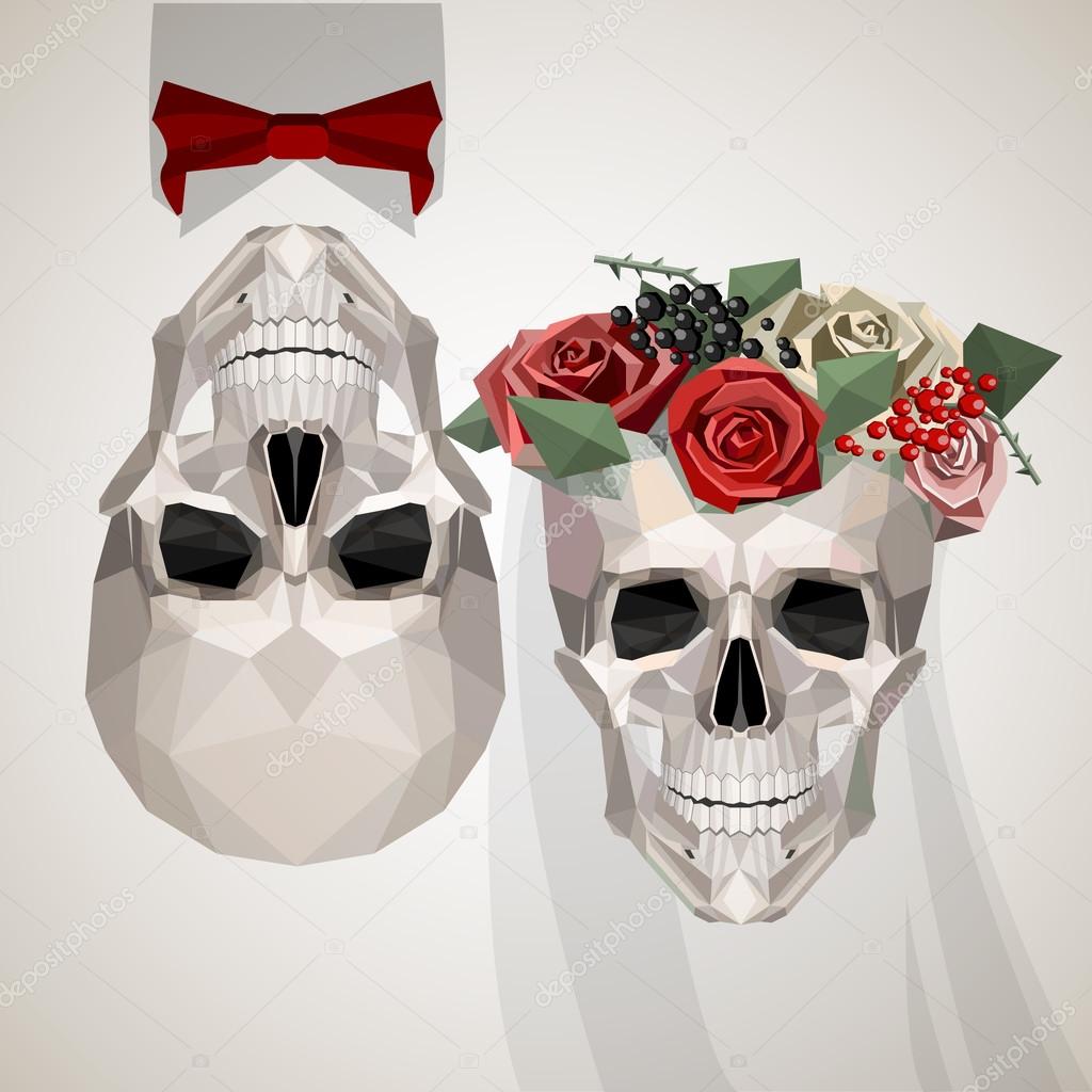 two newlywed skulls