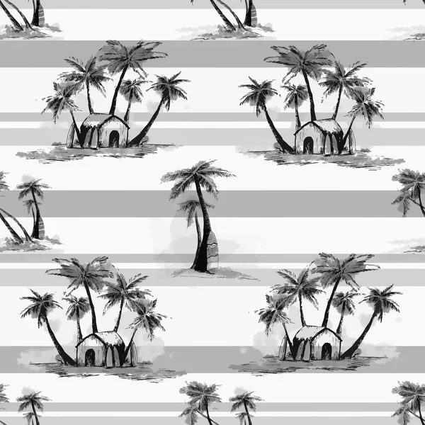 Tropiskt palmmönster — Stock vektor