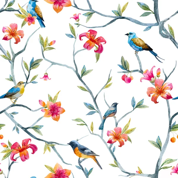 Aquarelle motif floral — Image vectorielle