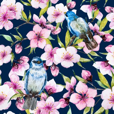 Suluboya sakura desen