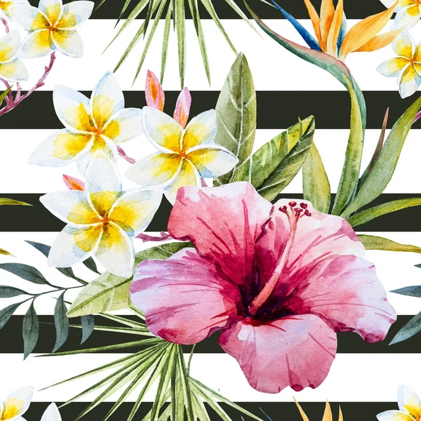 Tropical watercolor pattern — Stock Photo, Image