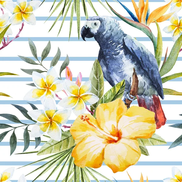 Tropical watercolor pattern — Stock Photo, Image