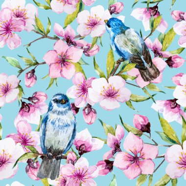 Suluboya sakura desen