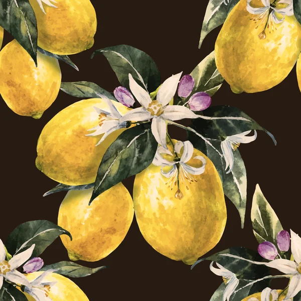 Aquarelle motif citron — Image vectorielle