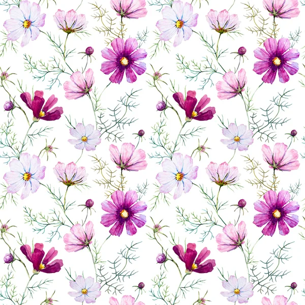 Watercolor flowers pattern — Stock Vector © ZeninaAsya #70633523