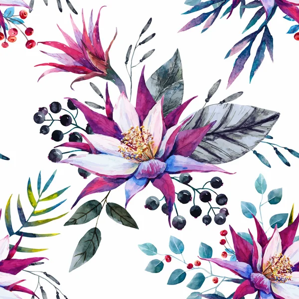 Aquarelle motif tropical — Image vectorielle