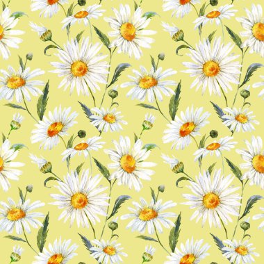 Suluboya papatya desen