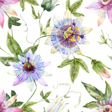 Suluboya çiçek deseni