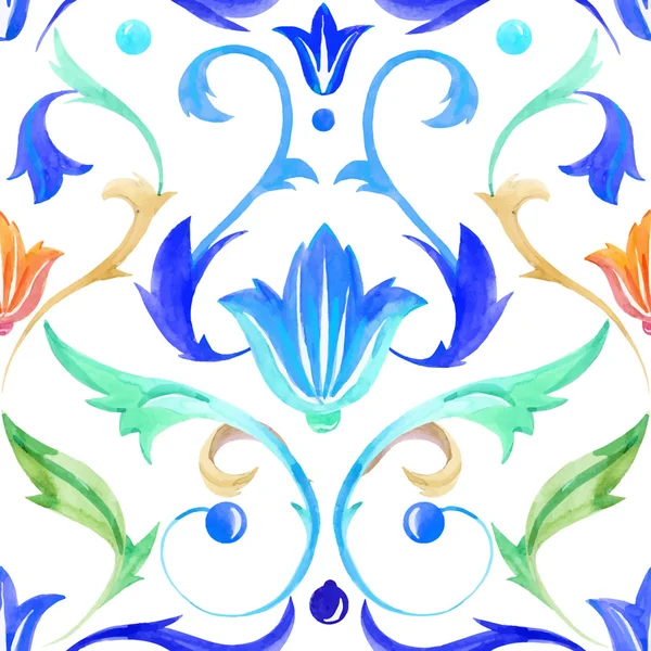 Vintage baroque victorien motif rétro — Image vectorielle