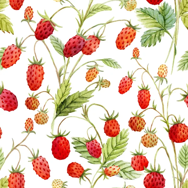 Aquarelle motif fraise — Photo