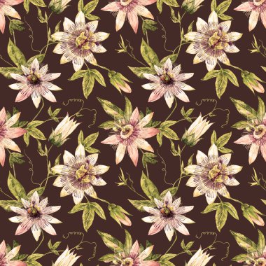 Suluboya çiçek deseni