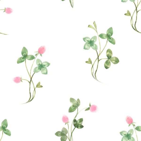 Бесшовный цветочный узор с акварелью, нежные весенние цветы. Иллюстрация. — стоковое фото