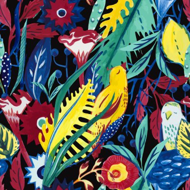 parlak çiçek deseni