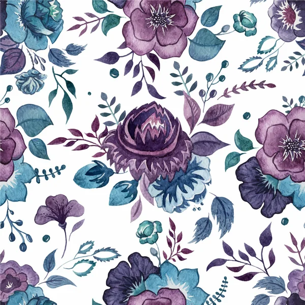 水彩花の壁紙 — ストックベクタ