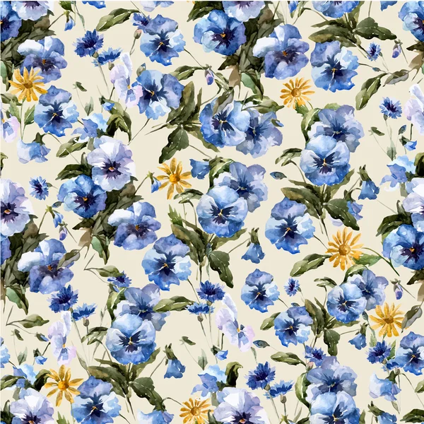 Flores azuis 5 — Vetor de Stock