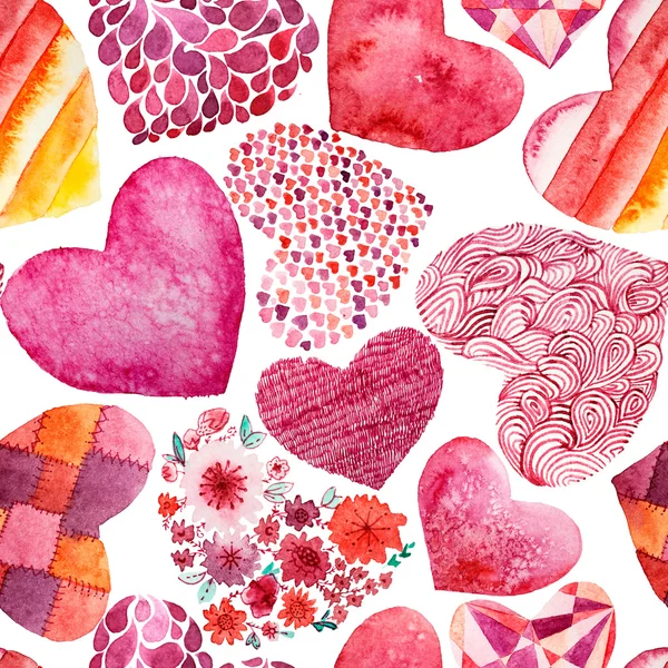 Valentines day watercolor heart holiday love object — Stock Photo, Image