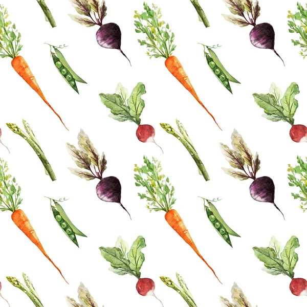 Akvarell bakgrunden med grönsaker — Stockfoto