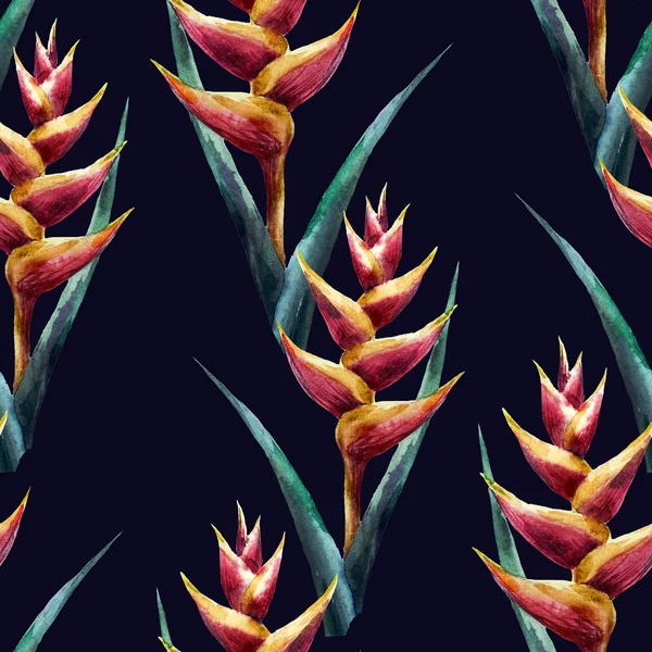 열 대 수채 색 무늬 — 스톡 사진