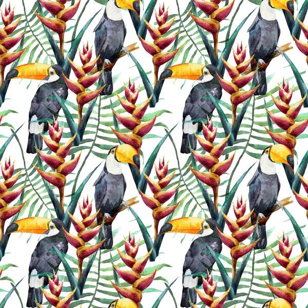 Tropical  pattern with birds