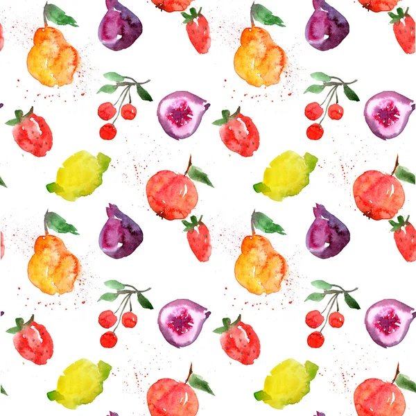 Aquarell Frucht Hintergrund — Stockfoto