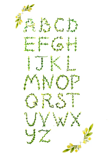 Aquarel Engels lettertype — Stockfoto