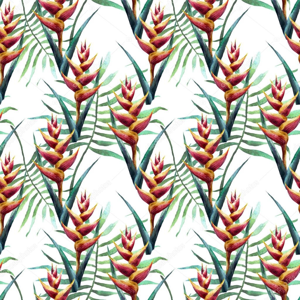 Tropical watercolor pattern