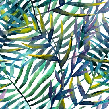 Watercolor tropical pattern clipart
