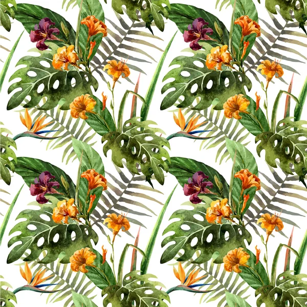 Aquarelle motif tropical — Image vectorielle