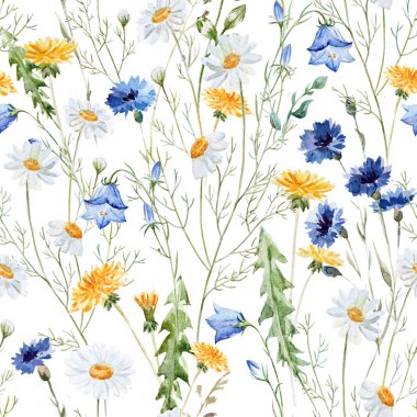 Suluboya papatya, yonca, çan, arka plan