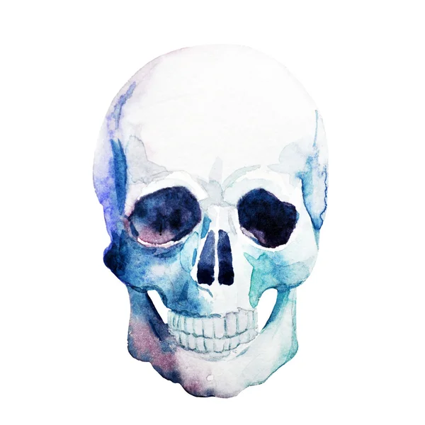 Watercolor skull element — Stock Photo, Image