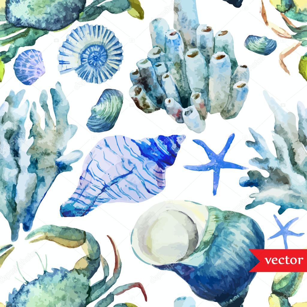 ocean pattern watercolor wallpaper