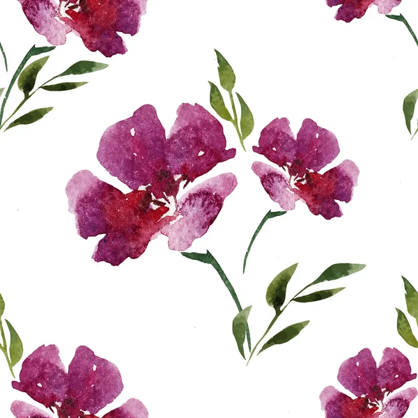 Aquarel bloemen geranium — Stockvector