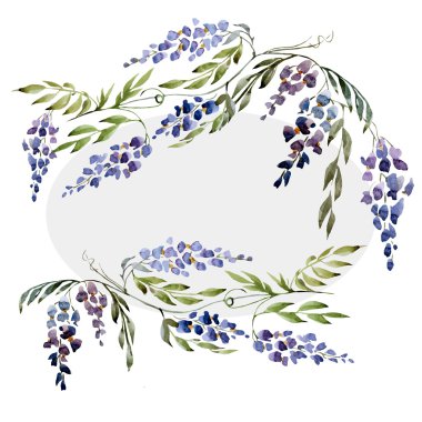 Watercolor wisteria texture clipart