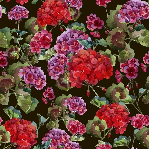Watercolor flowers pattern — Stock Vector