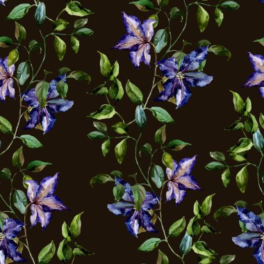 Suluboya çiçek deseni arka planı için