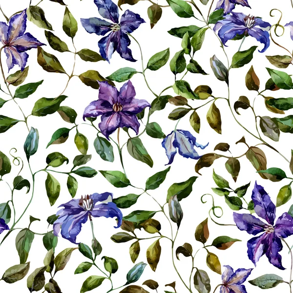 Modèle de fleur aquarelle pour arrière-plan — Image vectorielle