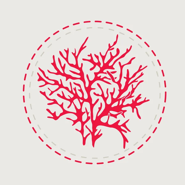 Signo redondo coral — Archivo Imágenes Vectoriales