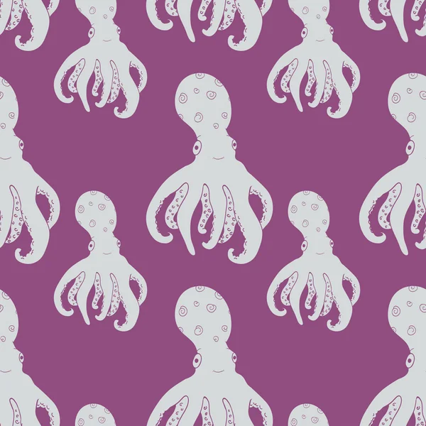 Funny octopus pattern — Stock Vector