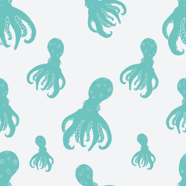 Funny octopus pattern — Stock Vector