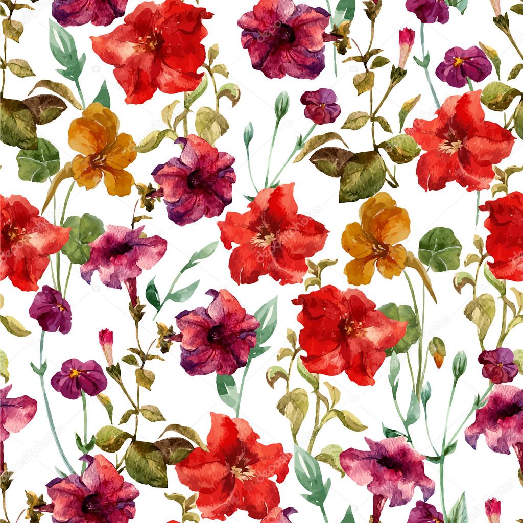 watercolor flower pattern