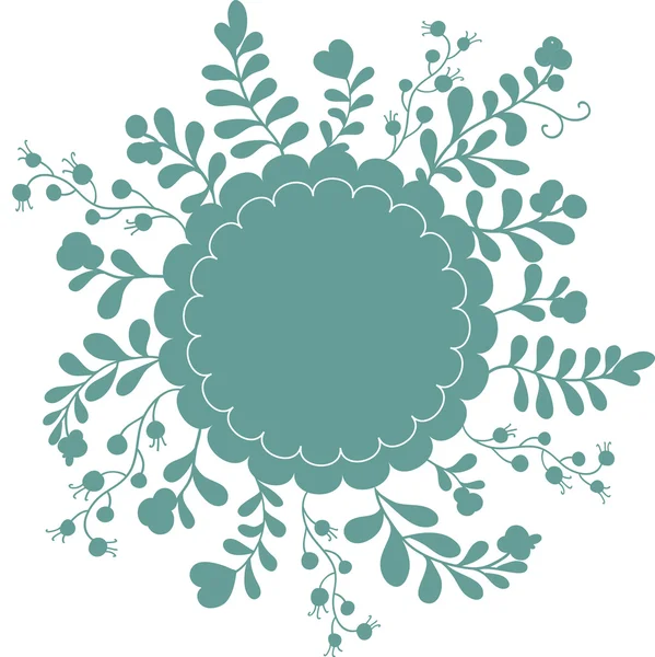 Corona de marco floral — Vector de stock