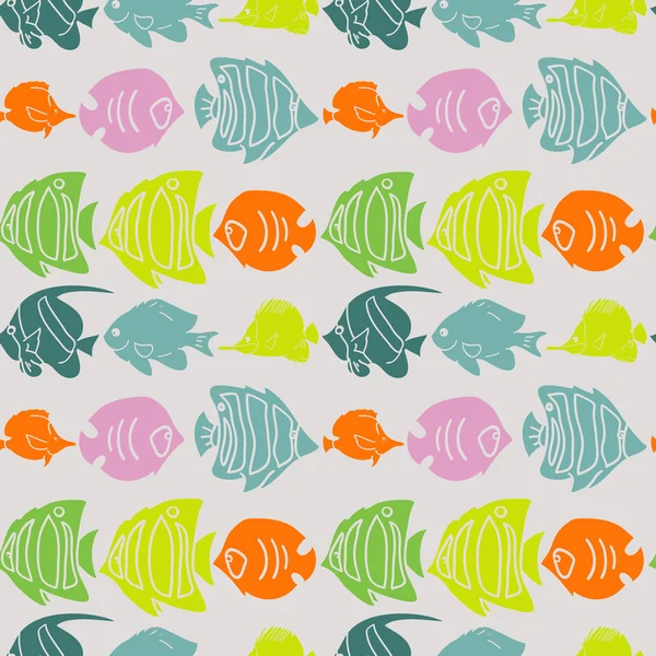 Fish slaves pattern — Stock Vector