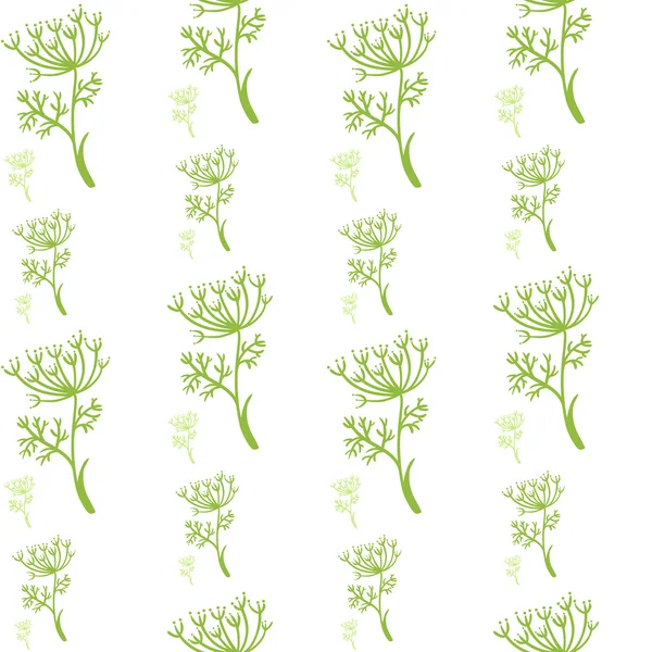 Fennel dill pattern — Stock Vector