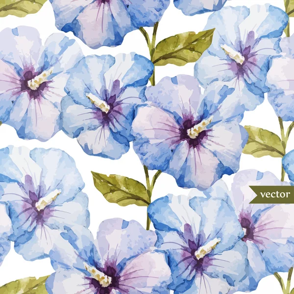 Motif fleurs bleues — Image vectorielle