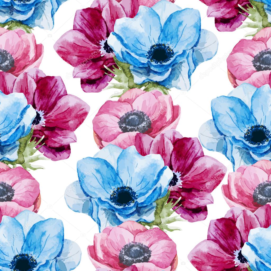 アネモネの花のパターン ストックベクター C Zeninaasya