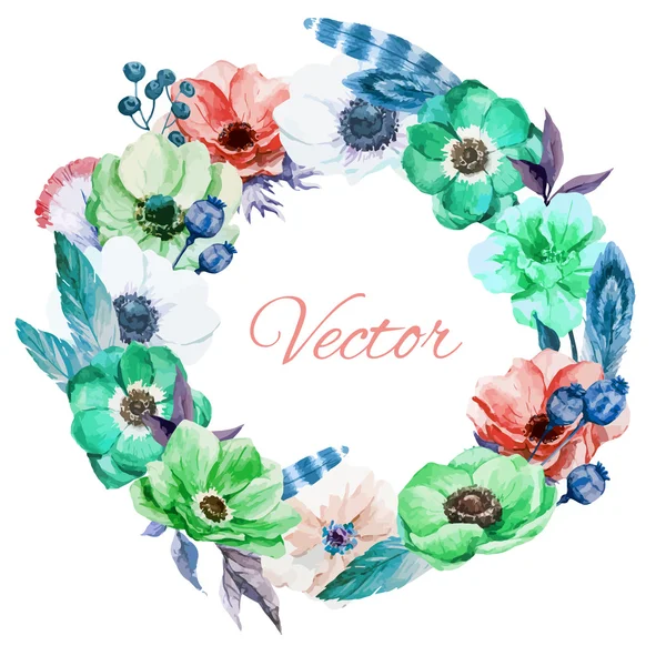 Mooi anemonen wearth — Stockvector